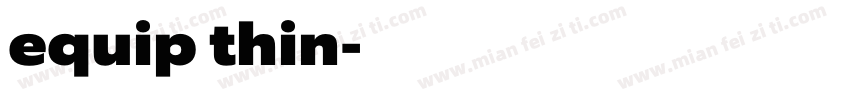 equip thin字体转换
